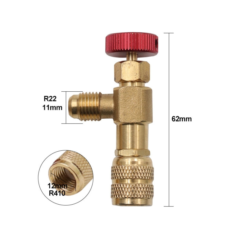 Air Conditioner Fluoridation Safety Valve Refrigerant Filling Connector(Side R22 Bottom R410) - Air Conditioning System by PMC TechLife | Online Shopping South Africa | PMC TechLife