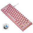 LEAVEN K620 61 Keys Hot Plug-in Glowing Game Wired Mechanical Keyboard, Cable Length: 1.8m, Color: Pink Green Shaft - Wired Keyboard by LEAVEN | Online Shopping South Africa | PMC TechLife | Buy Now Pay Later Mobicred