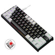 LEAVEN K620 61 Keys Hot Plug-in Glowing Game Wired Mechanical Keyboard, Cable Length: 1.8m, Color: White Black Red Shaft - free shipping - PMC TechLife - Order now!