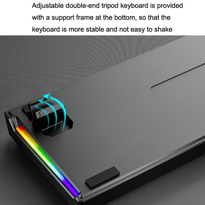 LEAVEN K620 61 Keys Hot Plug-in Glowing Game Wired Mechanical Keyboard, Cable Length: 1.8m, Color: Black White Red Shaft - free shipping - PMC Jewellery - Order now!