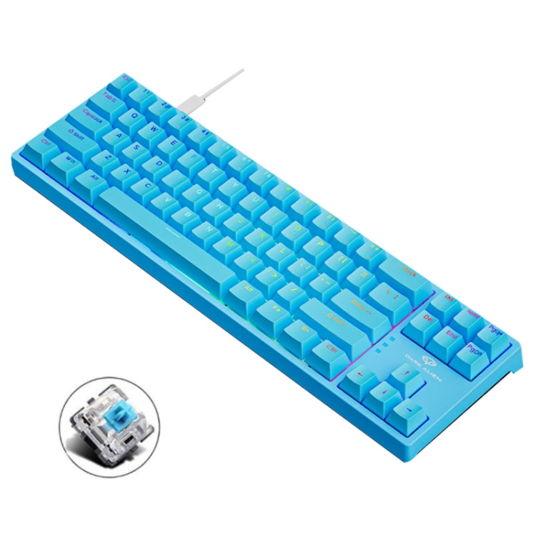 Dark Alien K710 71 Keys Glowing Game Wired Keyboard, Cable Length: 1.8m, Color: Blue Green Shaft - free shipping - PMC Jewellery - Order now!