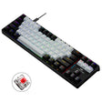 Dark Alien K710 71 Keys Glowing Game Wired Keyboard, Cable Length: 1.8m, Color: Black White Red Shaft - free shipping - PMC TechLife - Order now!