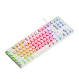 Dark Alien DK100 87 Keys Hot Plug-In Glowing Game Wired Mechanical Keyboard, Cable Length: 1.3m(White Pink) - Wired Keyboard by Dark Alien | Online Shopping South Africa | PMC TechLife | Buy Now Pay Later Mobicred