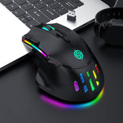 K-Snake BM520  9-button 3200DPI 2.4G RGB Wireless Dual-mode Gaming Mouse(Black)