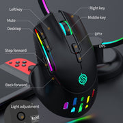 K-Snake BM520  9-button 3200DPI 2.4G RGB Wireless Dual-mode Gaming Mouse(Black)