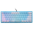 ZIYOULANG K61 62 Keys Game RGB Lighting Notebook Wired Keyboard, Cable Length: 1.5m(Blue White) - free shipping - PMC TechLife - Order now!