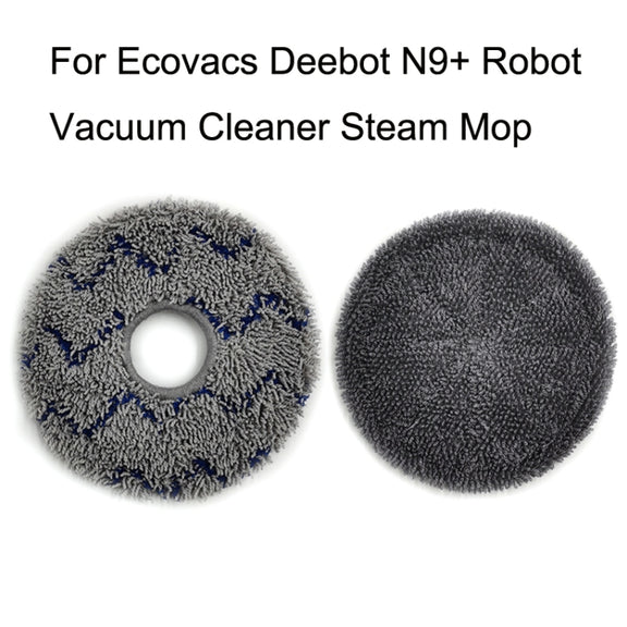 For Ecovacs Deebot N9+ 2pcs Robot Vacuum Cleaner Steam Mop Cloth(Ripple)