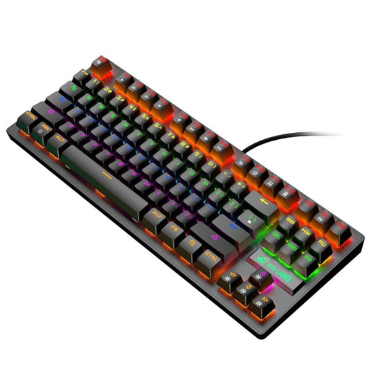 ZIYOULANG K2 87 Keys Office Laptop Punk Glowing Mechanical Wired Keyboard, Cable Length: 1.5m, Color: Black - free shipping - PMC Jewellery - Order now!