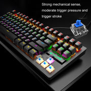 ZIYOULANG K2 87 Keys Office Laptop Punk Glowing Mechanical Wired Keyboard, Cable Length: 1.5m, Color: Blue