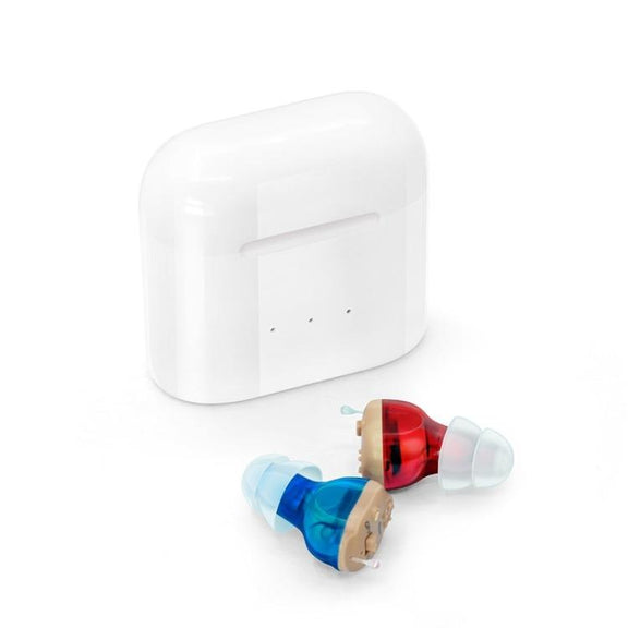 GM-915 Type-C Port CIC Hearing Aids Rechargeable Invisible Sound Amplifier(Red Blue)