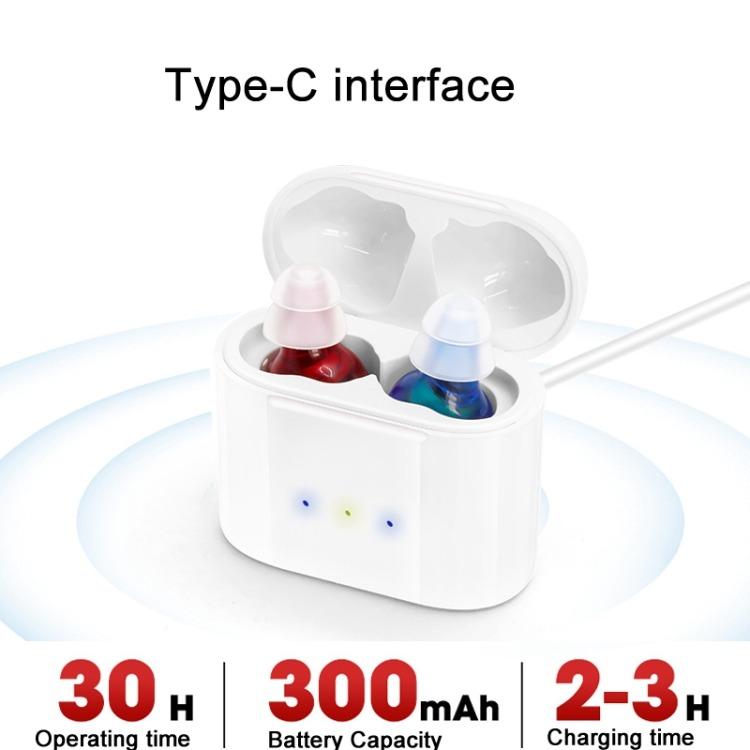 GM-915 Type-C Port CIC Hearing Aids Rechargeable Invisible Sound Amplifier(Red Blue) - free shipping - PMC Jewellery - Order now!