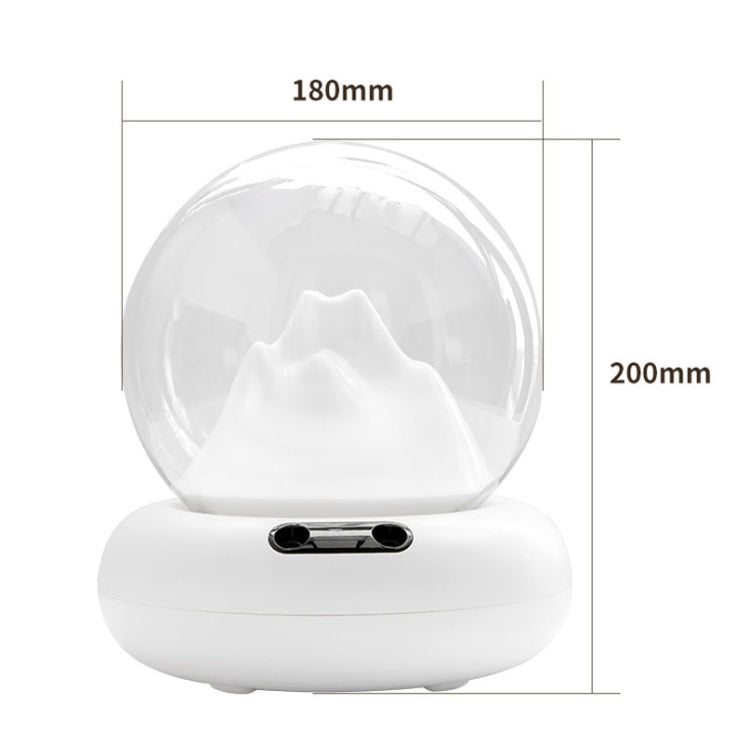 Rechargeable Moutain View Double Spray Aromatherapy Difusor Humidifier With Colorful Light(White)