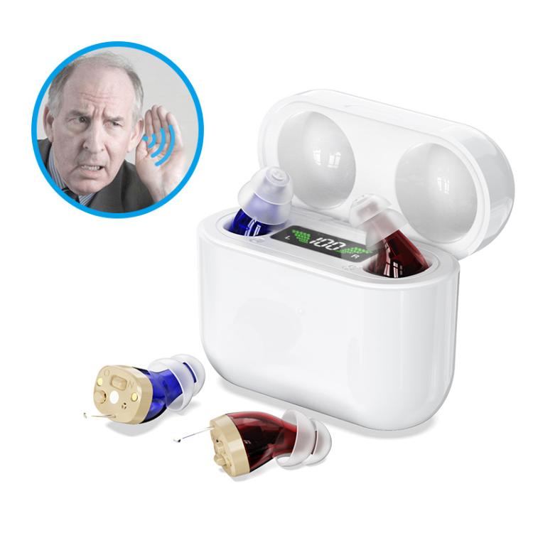 GM-912 Digital Hearing Aid Sound Amplifier With Digital Display Charging Compartment(Red Blue) - free shipping - PMC Jewellery - Order now!
