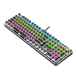 K820 104 Keys Retro Punk Plating Knob Glowing Wired Green Shaft Keyboard, Cable Length: 1.6m, Style: Running Lights (Black) - Wired Keyboard by PMC TechLife | Online Shopping South Africa | PMC TechLife | Buy Now Pay Later Mobicred