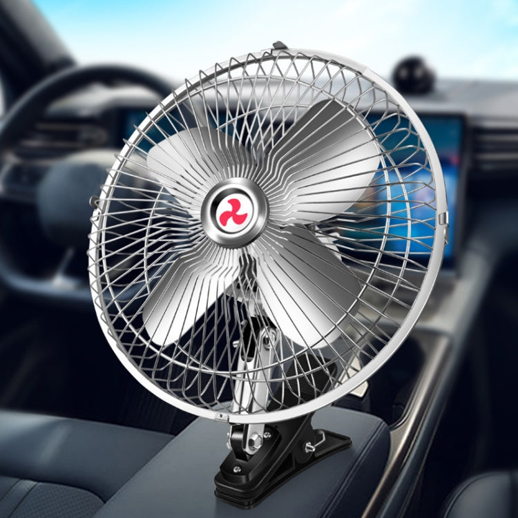 Car Powerful Fixing Clip Cooling High Wind Power Electric Fan, Specification: 8 inch Black 24V - Heating & Fans by PMC TechLife | Online Shopping South Africa | PMC TechLife | Buy Now Pay Later Mobicred