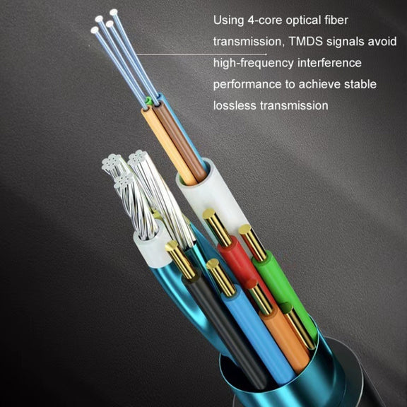 HDMI 2.1 8K 60HZ HD Active Optical Cable Computer Screen Conversion Line, Cable Length: 60m