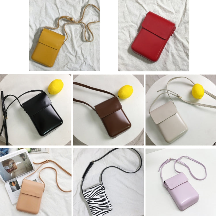 Fashion Versatile Vertical Models Single Shoulder Crossbody Mobile Phone Bag, Color: Zebra Pattern