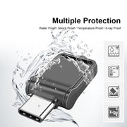64GB USB 2.0 + Type-C/USB-C High Speed Mini Computer and Phone Dual-purpose Rotary U Disk(Silver)