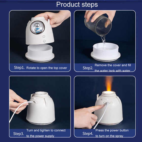 Enjoyplus SX-E338 USB Mini Return Cabin Humidifier Desktop Air Hydration Night Light(White)