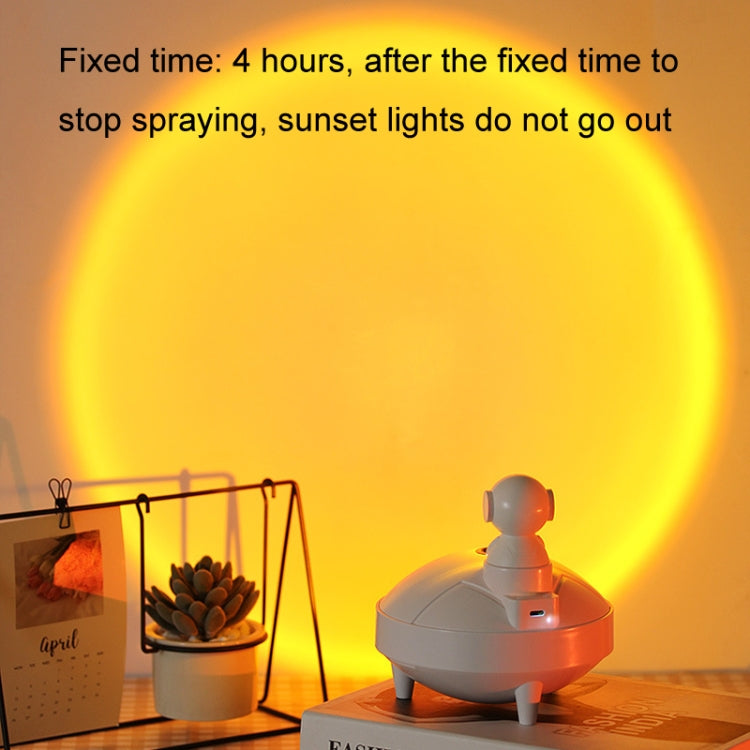 Astronaut Astronaut Humidifier Home Air Sprayer Sunset Lights(Light Green)