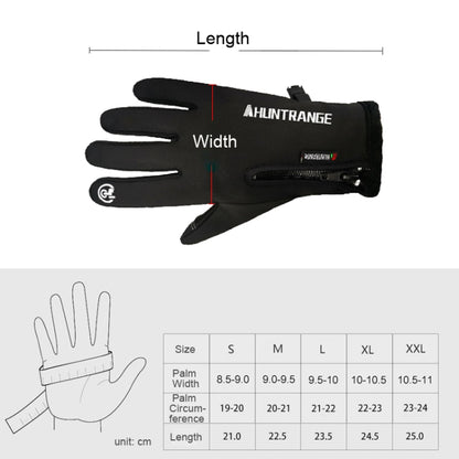 HUNTRANGE A022 Outdoor Waterproof Touch Screen Riding Keep Warm Gloves, Size: S(Black) - Cycling Gloves by HUNTRANGE | Online Shopping South Africa | PMC Jewellery | Buy Now Pay Later Mobicred