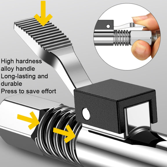 PC002 Lock Clamp Type High Pressure Grease Nozzle, Style: Butter Mouth+80cm Hose+3 Heads