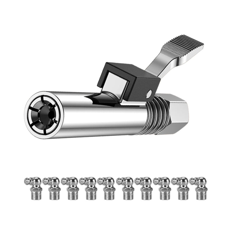 PC002 Lock Clamp Type High Pressure Grease Nozzle, Style: Butter Mouth+10 90 Degrees Heads - free shipping - PMC TechLife - Order now!