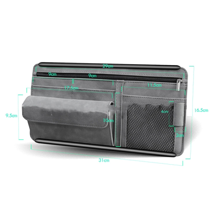 DE RAN FU Car Shade Glasses Box Storage Bag Car Flip Fur Glue Box Zipper Card Bag(Brown) - Stowing Tidying by DE RAN FU | Online Shopping South Africa | PMC TechLife | Buy Now Pay Later Mobicred