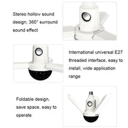 ZSCPH-001 40W Multifunctional Bluetooth RGB Colorful Three-Leaf Music Atmosphere Light, Size: L (Star)