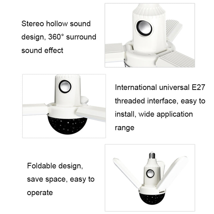 ZSCPH-001 40W Multifunctional Bluetooth RGB Colorful Three-Leaf Music Atmosphere Light, Size: S (Star)