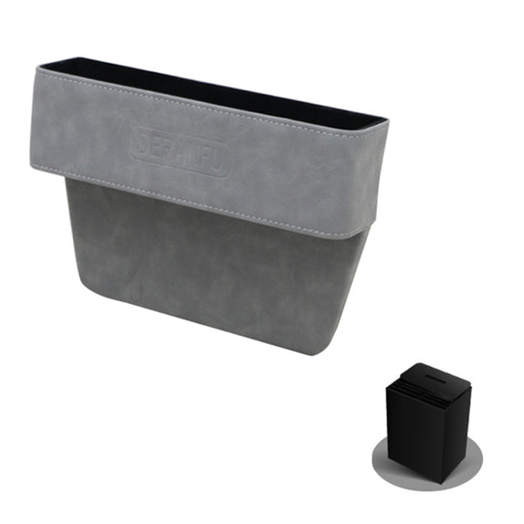 DE RAN FU Car Seat Storage Box Cup Holder Fur Citrine Phone Sundry Storage Box(Grey)