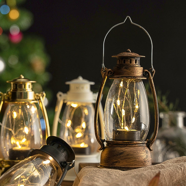 Retro Lantern Table Decoration Christmas Scene Decoration Simulation Oil Lamp(Bronze) - Decoration Lamps by PMC TechLife | Online Shopping South Africa | PMC TechLife