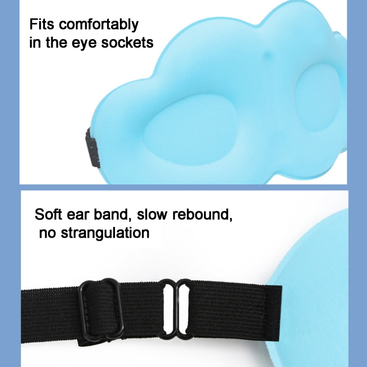 3D Cloud Eye Mask Ice Silk Slow Rebound Memory Foam Sleep Comfort Eye Mask(Green)