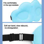 3D Cloud Eye Mask Ice Silk Slow Rebound Memory Foam Sleep Comfort Eye Mask(Pink)
