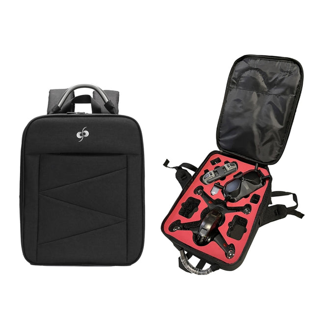 For DJI FPV Drone Shoulder Bag Water-resistant Wear-resistant Oxford Fabric Storage Bag(Black)