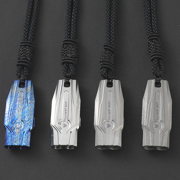 KS014 Dual Tube Outdoor Survival Referee Training High Frequency Whistle, Color: Colorful