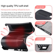 For Microsoft Surface Pro 8 Tablet Protective Case Holder(Microfiber Lambskin Texture Gray Case + Power Supply Bag)
