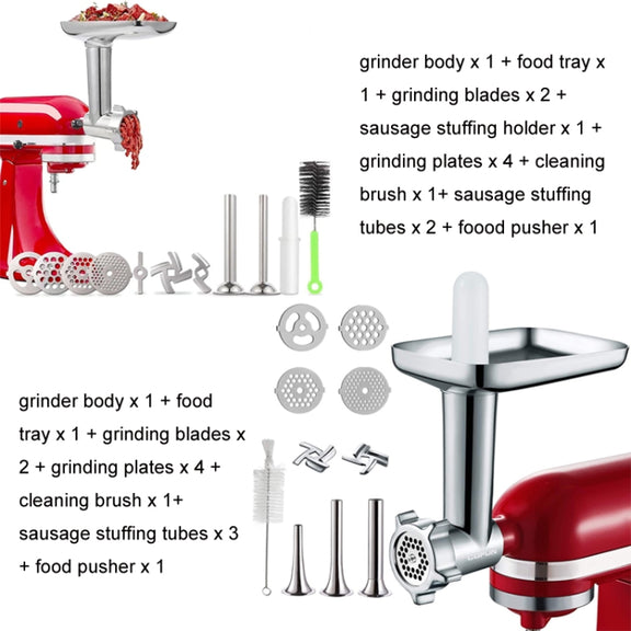 For KitchenAid Porking Enemy Accessories Dough Maker Grinder Meat Universal Set, Color: White