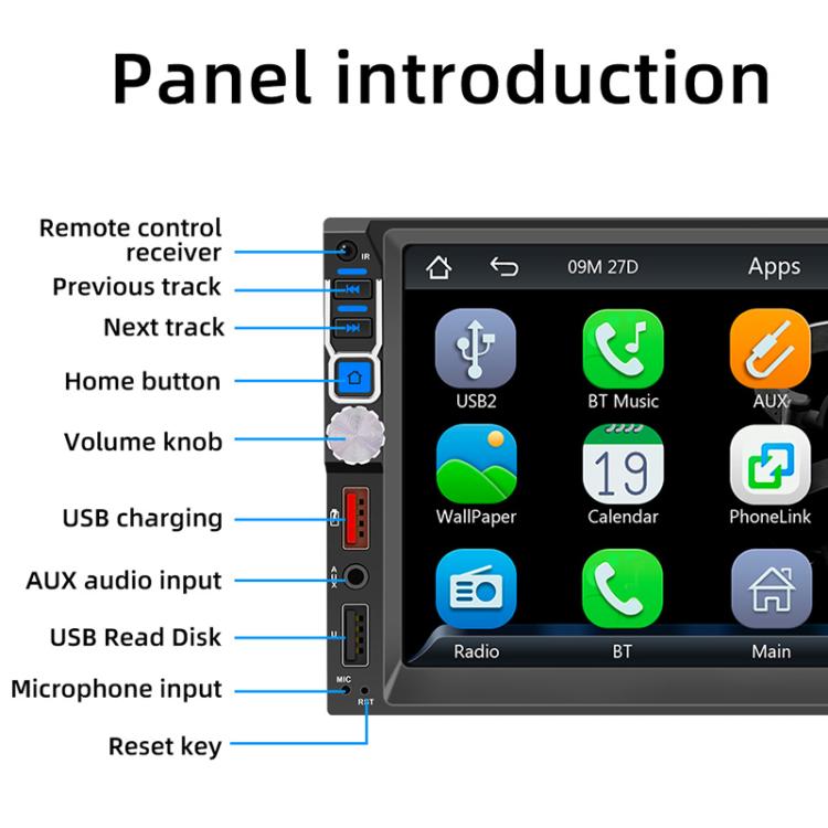 7 Inch Wireless CarPlay Mobile Phone Interconnection Car MP5(FS06W) - Car MP3 & MP4 & MP5 by PMC Jewellery | Online Shopping South Africa | PMC Jewellery | Buy Now Pay Later Mobicred