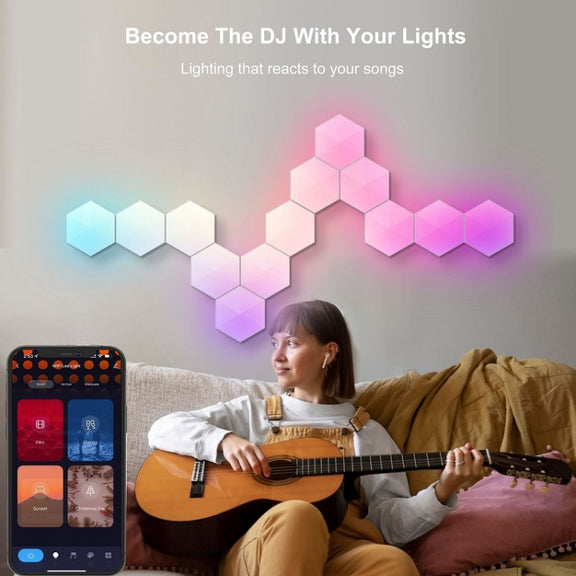 12pcs / Set Gaming Ambient Light Smart Chiclet Backdrop Quantum Wall Light, Versions: WIFI
