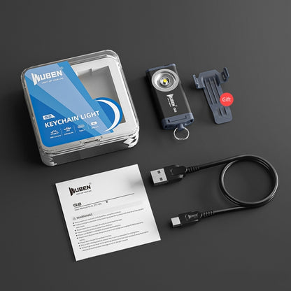 WUBEN G2 Strong Light LED Flashlight USB Outdoor Campers And Household Super Bright Key Chain Light(Blue) - free shipping - PMC Jewellery - Order now!