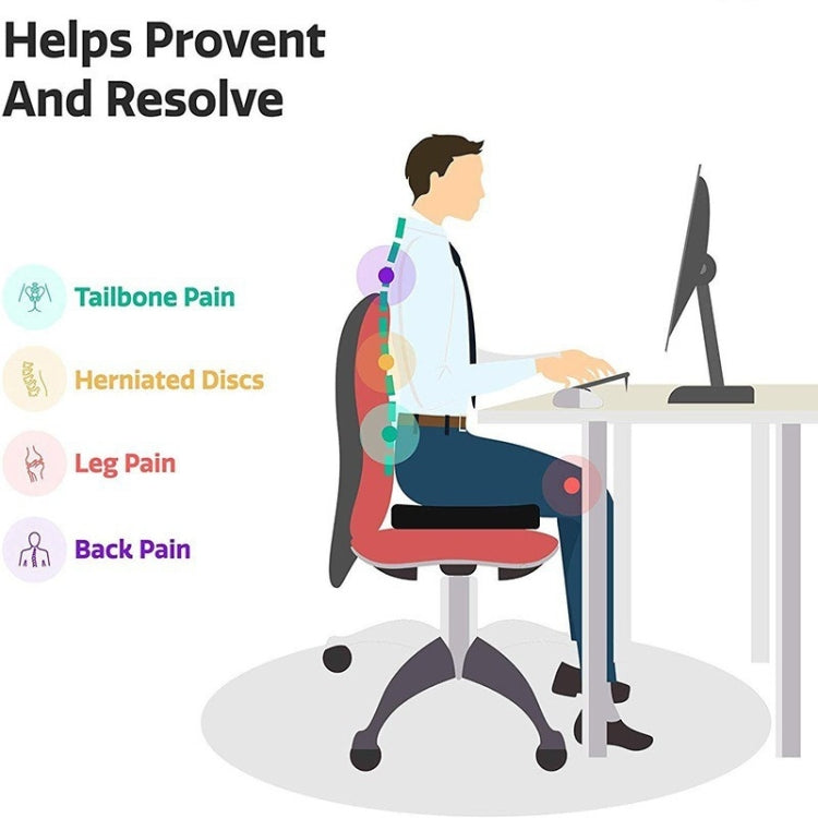 Office Gel Cushion Beauty Buttocks Anti-hemorrhoid Cushion(Super Soft Cloth Gray) - Cushions & Pillows by PMC TechLife | Online Shopping South Africa | PMC TechLife | Buy Now Pay Later Mobicred