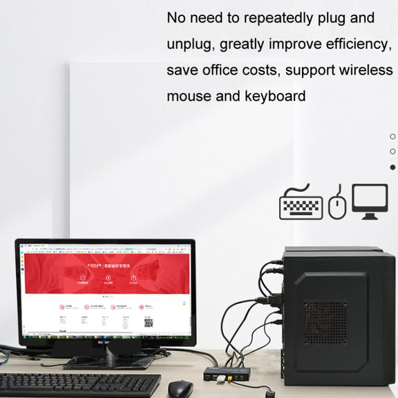 FJGEAR FJ-HK201A 60Hz HD Audio And Video HDMI To KVM Switcher