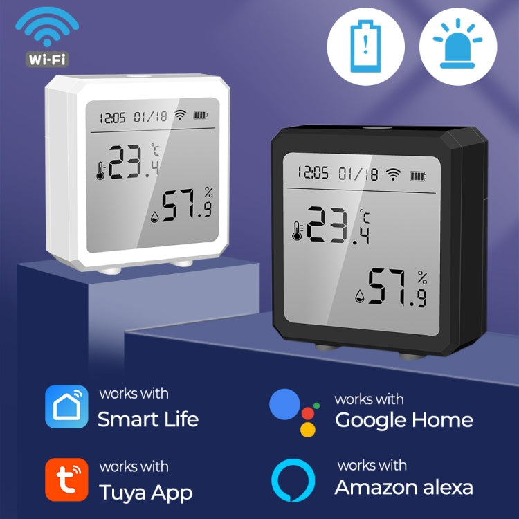 Wifi Temperature And Humidity Meter Sensor Equipment Smart Home Graffiti APP Temperature And Humidity Sensor(Black) - Smart Switch by PMC TechLife | Online Shopping South Africa | PMC TechLife | Buy Now Pay Later Mobicred