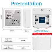 Wifi Temperature And Humidity Meter Sensor Equipment Smart Home Graffiti APP Temperature And Humidity Sensor(White)