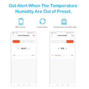 Wifi Temperature And Humidity Meter Sensor Equipment Smart Home Graffiti APP Temperature And Humidity Sensor(White)