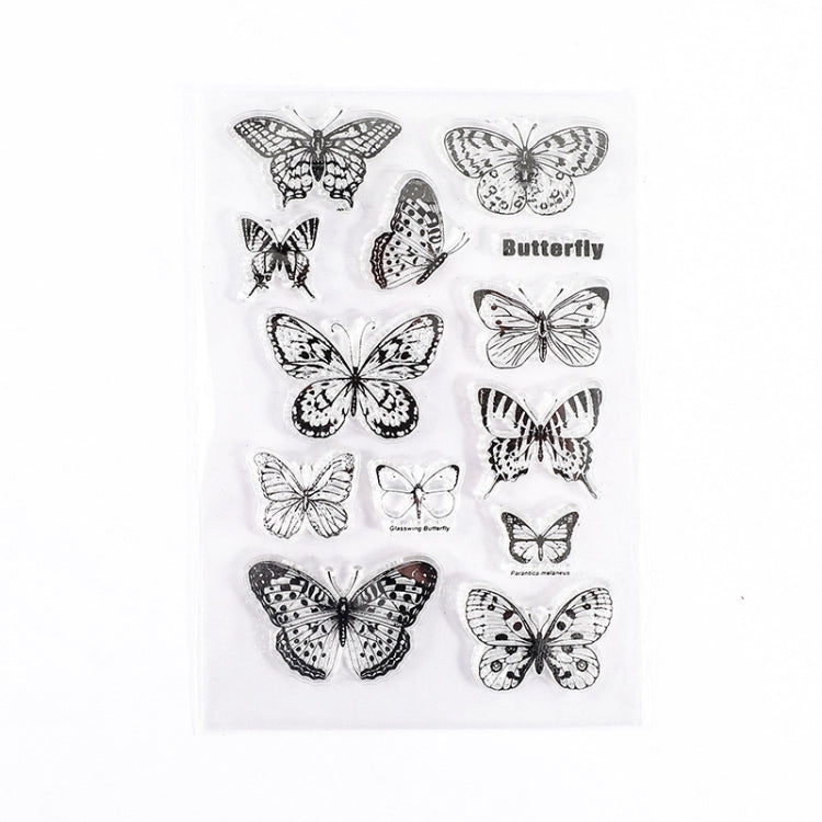 5 PCS Vintage Botanical Arrangement Handbook Clear Silicone Stamp(Butterfly) - free shipping - PMC TechLife - Order now!