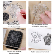 5 PCS Vintage Botanical Arrangement Handbook Clear Silicone Stamp(Vintage English)
