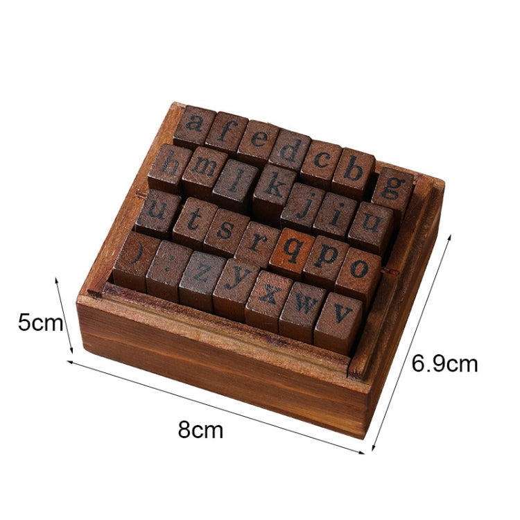E13 28PCS/Set Vintage Wooden Alphabet and Number Diary Handbook DIY Stamps(Regular Capital) - Handbook Decorative Stickers by PMC TechLife | Online Shopping South Africa | PMC TechLife