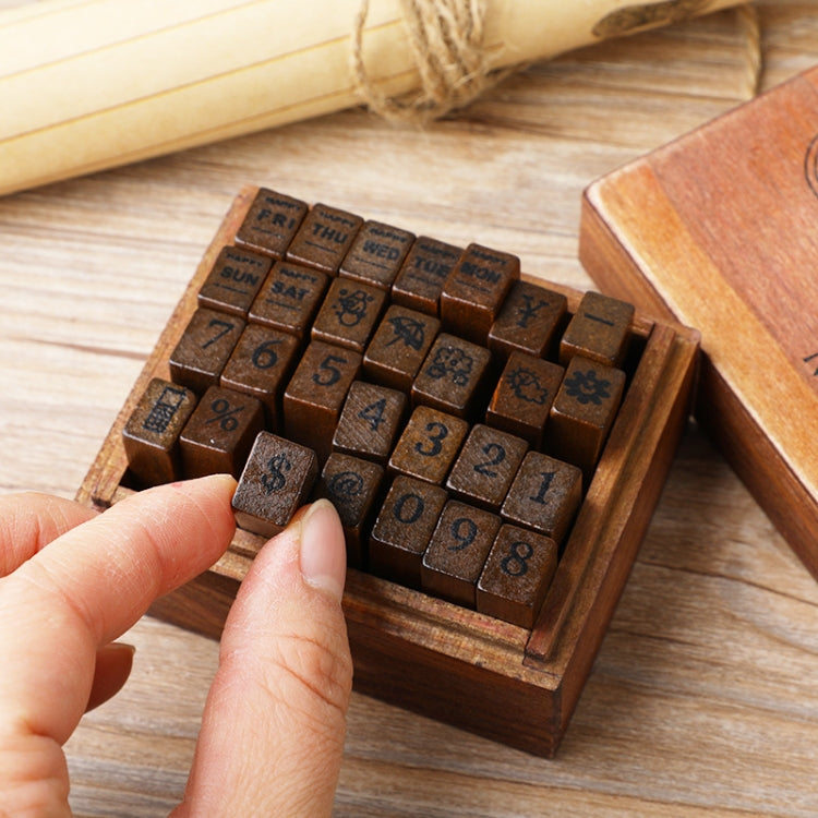 E13 28PCS/Set Vintage Wooden Alphabet and Number Diary Handbook DIY Stamps(Regular Lowercase) - free shipping - PMC TechLife - Order now!